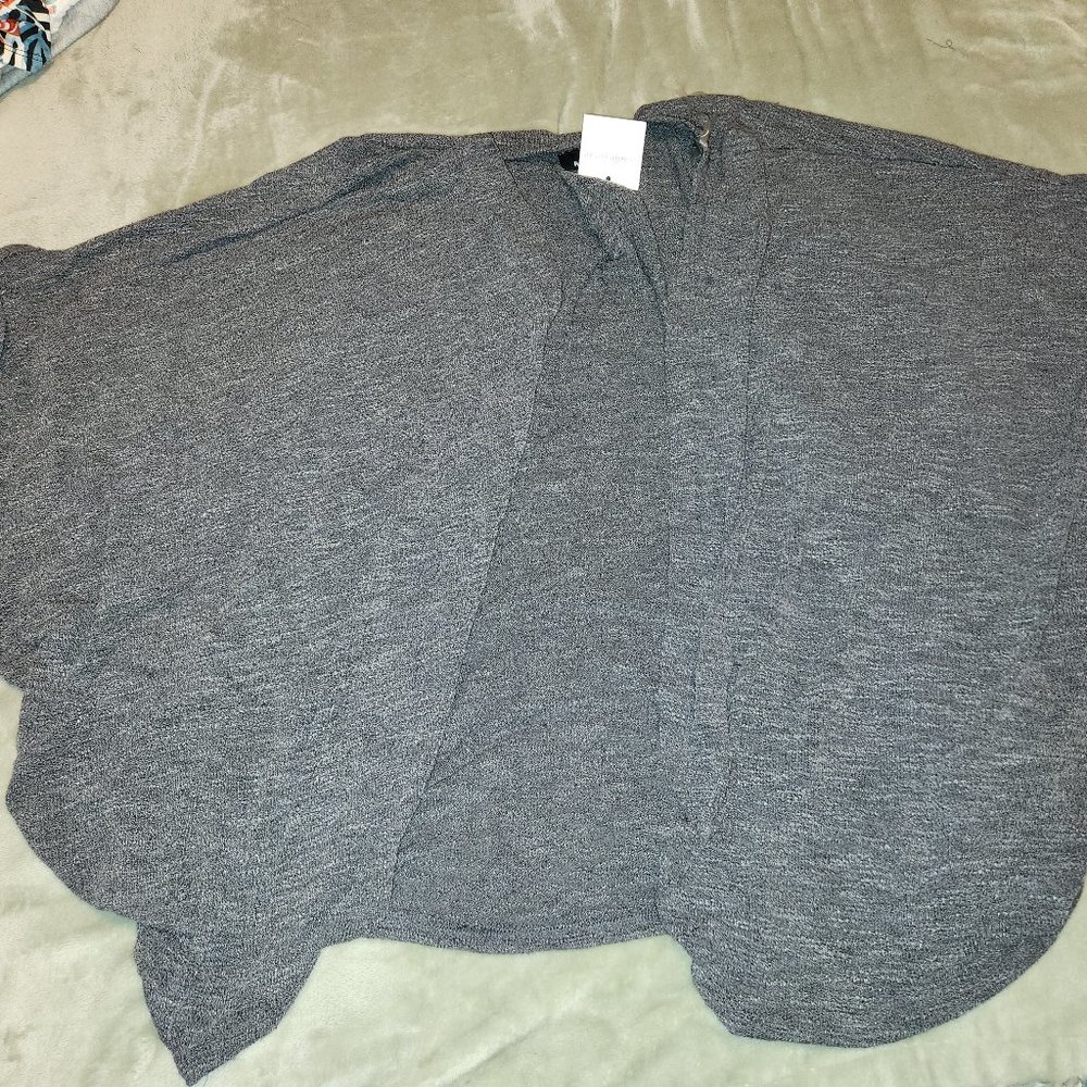 NWT Gray Dolman Short Sleeve Cardigan